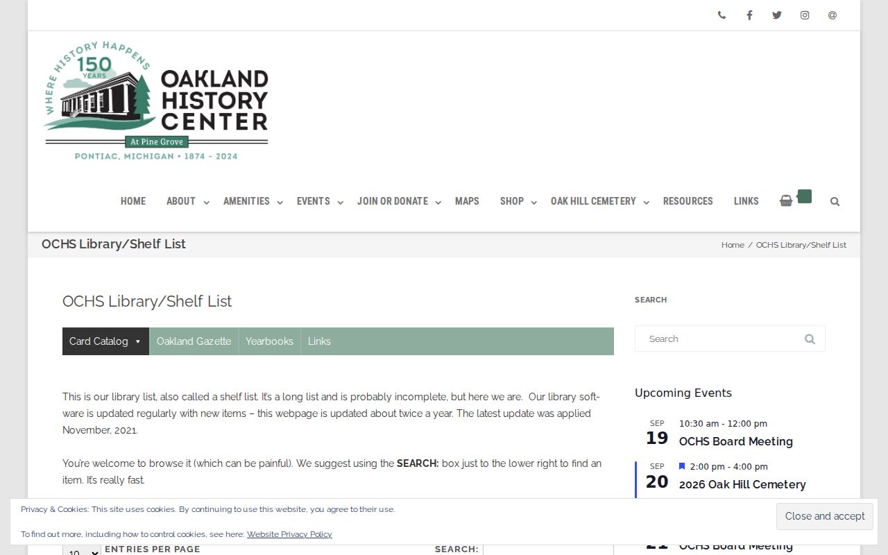 Novi previous residents directory leads at Oakland Historical Society
