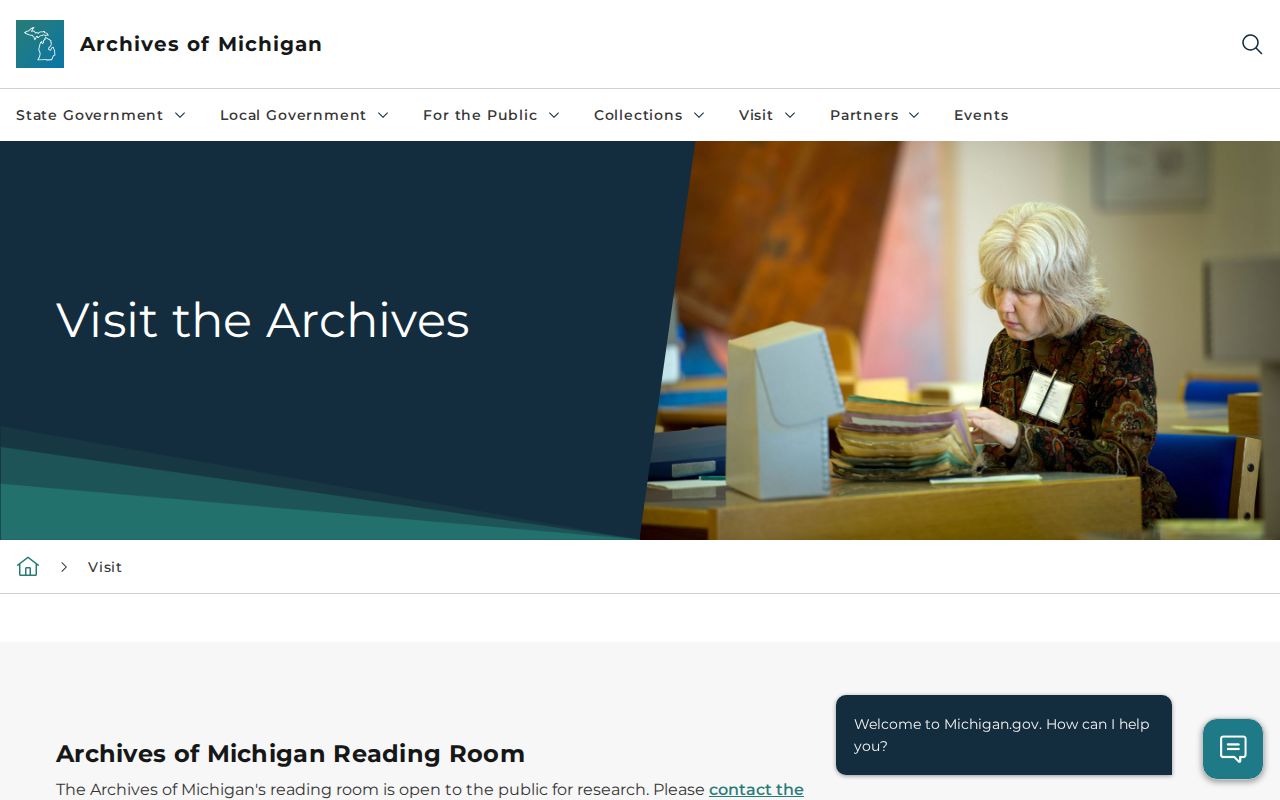 Novi previous residents archival research at Archives of Michigan